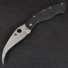 Нож складной керамбит SPYDERCO Civilian С12GS (длина: 23.0см, лезвие: 10.5см), черный - изображение 3