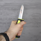 Нож фиксированный Mora Basic 511 LE 2017 (длина: 206мм, лезвие: 89мм), желтый - изображение 5
