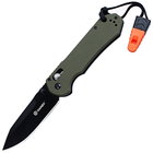 Нож складной Ganzo G7453-WS (длина: 210мм, лезвие: 90мм, сатин), зеленый - изображение 1