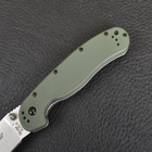 Нож складной Ontario RAT-1 (длина: 219мм, лезвие: 84мм, сатин), olive drab 8848OD - изображение 5