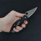 Нож складной SPYDERCO Para-Military С81 (длина: 21.0см, лезвие: 8.7см), черный - изображение 8