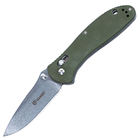 Нож складной Ganzo G7392 (длина: 205мм, лезвие: 87мм, сатин), зеленый - изображение 1