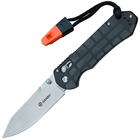 Нож складной Ganzo G7452P-WS (длина: 210мм, лезвие: 90мм, сатин), черный - изображение 1