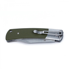 Нож складной Ganzo G7472 (длина: 210мм, лезвие: 92мм, сатин), зеленый - изображение 3