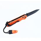 Нож складной Ganzo G7453-WS (длина: 210мм, лезвие: 90мм, сатин), оранжевый - изображение 2