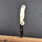 Нож складной Ontario RAT-1 (длина: 219мм, лезвие: 84мм, чёрное), tan 8846DT - изображение 13