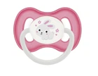 Пустышка силиконовая симметричная Bunny & Company Розовая Canpol babies 6-18 мес (5901691811751)