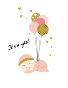 Постер It is girl 30х40 см