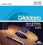 Струни для акустичних гітар DAddario EJ40 Silk & Steel Folk (11-47)