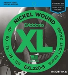 Струни для бас-гітар D'Addario EXL220-5 Nickel Bass XL Medium 5-String (40-125)