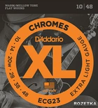 Струни для електрогітар D'Addario ECG23 Steel XL Chromes Flat Wound Extra Light (10-48)