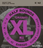 Струны для электрогитар D'Addario EHR320 Steel XL Half Rounds Super Light (9-42)