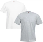 Набор футболок хлопковых длинных мужских Fruit of the loom Valueweight 061363094 2XL 2 шт Белый/Серый (5000000088477)