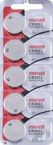 Батарейка литиевая (таблетка) Maxell CR2032 blister 5 шт (4902580131258)