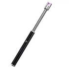 Електронна USB запальничка кухонна плазмова з гнучким носиком акумуляторна електрозапальничка для газової плити духовки свічок мангалу барбекю туристичного пальника без газу Micro USB дугова запальничка з індикатором заряду та захистом від дітей