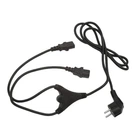 Кабель Cablexpert (PC-186-ML6) CEE7/17-C13*2, черный, 2 м, Y-образный