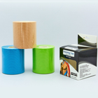 Кинезио тейп в рулоне 7,5см х 5м (Kinesio tape) эластичный пластырь BC-0841-7_5 (бежевый, синий, салатовый) - изображение 5