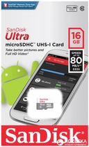 SanDisk Ultra microSDHC UHS-I 16GB Class 10 (SDSQUNS-016G-GN3MN) - изображение 3