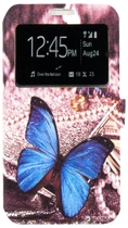 Чехол-книжка Dengos Flipp-Book Call ID для Samsung Galaxy J3 2016 J320H Бабочка синяя (DG-SL-BK-153)