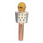 Микрофон WSTER WS-1688 аккумуляторный с динамиком + USB, microSD, AUX, FM, Bluetooth Розовое золото (12528)