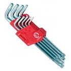 Набір Г-подібних ключів TORX з отвором 9 шт, Т10-Т50, Cr-V, Big INTERTOOL HT-0606