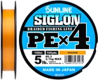 Шнур Sunline Siglon PE х4 150 м # 0.3/0.094 мм 2.1 кг Оранжевий (16580927)
