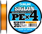 Шнур Sunline Siglon PE х4 150 м # 1.2 / 0.187 мм 9.2 кг Помаранчевий (16580933)