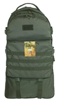 Тактичний туристичний міцний рюкзак трансформер 40-60 5.15.b літрів олива. - зображення 3
