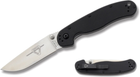 Карманный нож Ontario RAT II Folder - Satin гладкая РК Черная рукоять (8860) - изображение 2