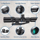 Приціл оптичний Barska SWAT-AR Tactical 1-4x28 (IR Mil-Dot R/G) + mount - зображення 6
