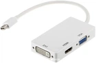 Переходник PowerPlant Mini DisplayPort (Thunderbolt) - HDMI+DVI+VGA (CA910946)