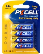 Батарейка солевая Pkcell AA R6 1.5V для мышки пульта радиоуправляемых устройств 4 штуки блистер