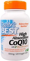 Натуральная добавка Doctor's Best Q10 BioPerine высокой Абсорбации 100 мг Гелевые Капсулы