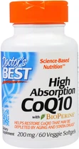 Натуральная добавка Doctor's Best Q10 BioPerine высокой Абсорбации 200 мг BioPerine Гелевые Капсулы