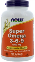 Комплекс омега Now Foods Super Omega 3-6-9 1200 мг 180 капсул (733739018410)