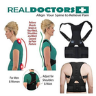 Магнитный корректор осанки Real Doctors Posture Support Черный S - изображение 3
