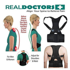 Магнітний коректор постави Real Doctors Posture Support S Чорний - зображення 3