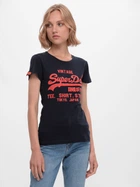 Футболка хлопковая женская Superdry 9640.1 L Темно-синяя