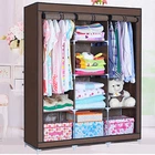 Складна каркасна тканинна шафа Storage Wardrobe «88130 brown» 130х45х175 см