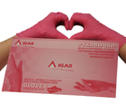 Одноразові рукавички нітрилові Igar 200 шт в упаковці Розмір S Рожеві - зображення 2