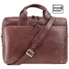 Чоловіча шкіряна сумка Visconti Hugo з отд/для ноутбука 15" з зах RFID Brown (ML31 BRN)