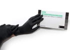 Черные нитриловые перчатки SF Medical размер L 100 шт/уп. - изображение 1