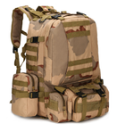 Тактический Штурмовой Военный Рюкзак ForTactic с подсумками на 50-60литров Песочный камуфляж TacticBag - изображение 1