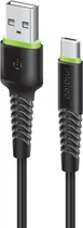 Кабель Intaleo CBFLEXT1 USB-A to Type-C 1.2 м 28W Black (1283126487484)