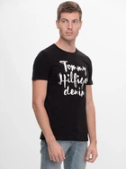 Футболка хлопковая длинная мужская Tommy Hilfiger 9522.1 S Черная