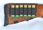 Патронташ на приклад на 6 патронов замш коричневый (5081/2) - изображение 1
