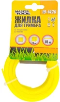Волосінь для тримера Mastertool 2 мм 15 м "квадрат" (19-1420)
