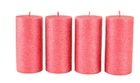 Набор свечей из пальмового воска Сandlesbio Silk Красный 5.5х11 см 4 штуки (SR 55/110) - изображение 3