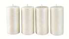Набор свечей из пальмового воска Сandlesbio Silk Перламутровый 5.5х11 см 4 штуки (SP 55/110) - изображение 3