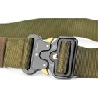Тактичний нейлоновий армійський ремінь Tactical Belt з пряжкою "COBRA" / 125 см / Army Green - зображення 2